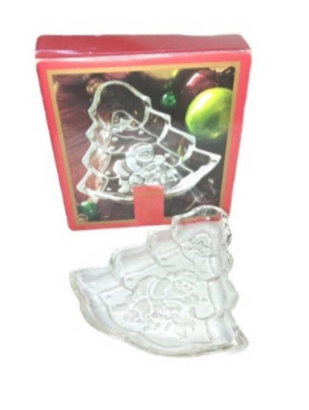 Gorham Holiday Traditions Tree Treat Dish | EUC | Vintage Lead Crystal